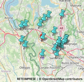 Mappa Via A. Locatelli, 21019 Somma Lombardo VA, Italia (6.8725)