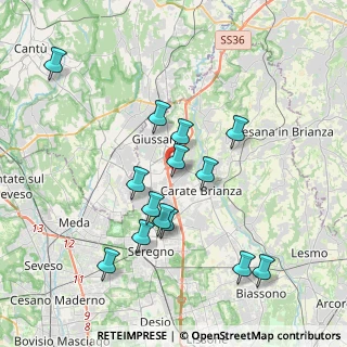 Mappa Via Cascina Caviana, 20843 Verano Brianza MB, Italia (3.69571)