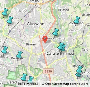 Mappa Via Cascina Caviana, 20843 Verano Brianza MB, Italia (3.08667)