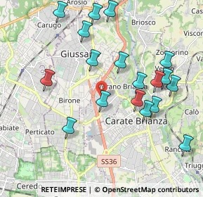 Mappa Via Cascina Caviana, 20843 Verano Brianza MB, Italia (2.10667)