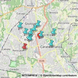 Mappa Via Cascina Caviana, 20843 Verano Brianza MB, Italia (1.36455)