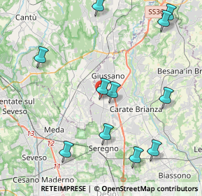 Mappa Via San Filippo Neri, 20833 Giussano MB, Italia (4.81636)