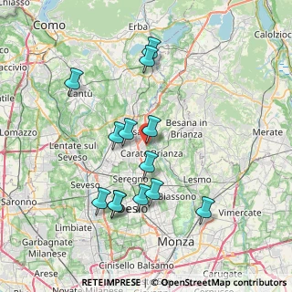 Mappa Via Fiume, 20843 Verano Brianza MB, Italia (7.29308)