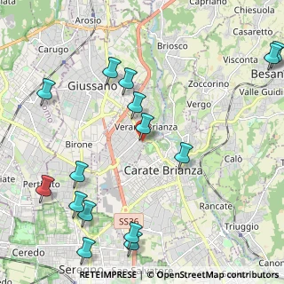 Mappa Via Fiume, 20843 Verano Brianza MB, Italia (2.73467)