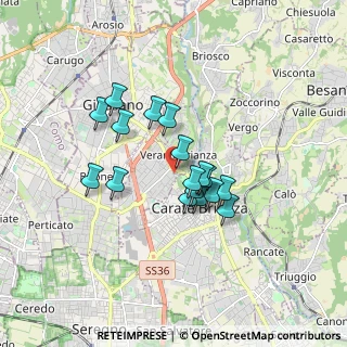 Mappa Via Fiume, 20843 Verano Brianza MB, Italia (1.28882)