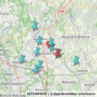 Mappa Via Fiume, 20843 Verano Brianza MB, Italia (3.14273)