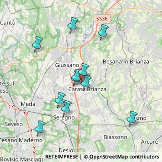 Mappa Via Fiume, 20843 Verano Brianza MB, Italia (3.74545)