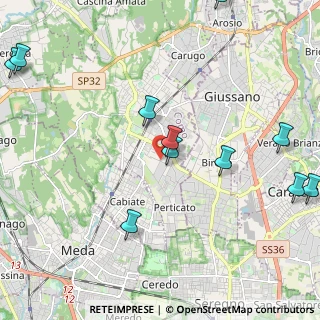 Mappa Via Puecher, 22066 Mariano Comense CO, Italia (2.70182)