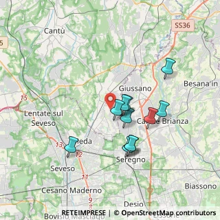 Mappa Via Puecher, 22066 Mariano Comense CO, Italia (3.05182)