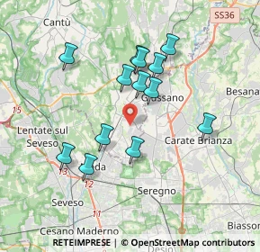 Mappa Via Puecher, 22066 Mariano Comense CO, Italia (3.23)