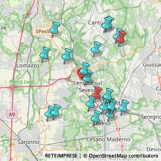 Mappa 20823 sul, 20823 Lentate sul Seveso MB, Italia (4.1945)
