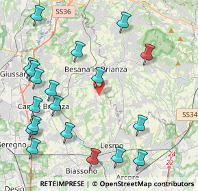 Mappa Via Camillo Benso Cavour, 20842 Besana In Brianza MB, Italia (5.15053)