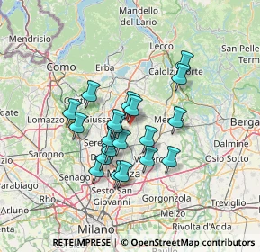 Mappa Via Camillo Benso Cavour, 20842 Besana In Brianza MB, Italia (10.746)