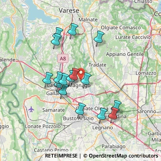 Mappa Via Morazzone, 21050 Cairate VA, Italia (6.91188)