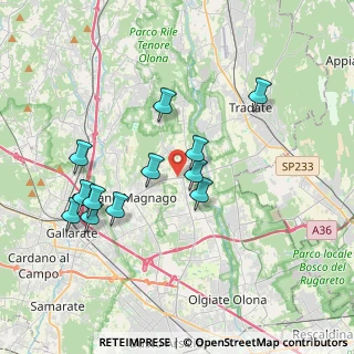 Mappa Via Morazzone, 21050 Cairate VA, Italia (3.54833)