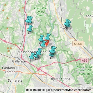 Mappa Via Morazzone, 21050 Cairate VA, Italia (3.104)