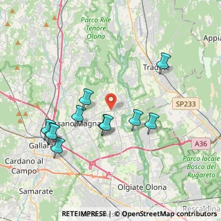 Mappa Via Morazzone, 21050 Cairate VA, Italia (3.84182)
