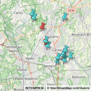 Mappa Via Industria, 20833 Giussano MB, Italia (3.86077)