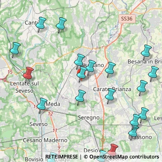 Mappa Via Industria, 20833 Giussano MB, Italia (5.745)