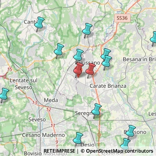 Mappa Via Industria, 20833 Giussano MB, Italia (5.11929)