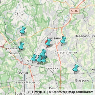 Mappa Via Industria, 20833 Giussano MB, Italia (3.52818)