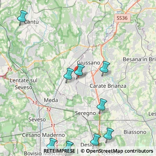 Mappa Via Industria, 20833 Giussano MB, Italia (6.21455)