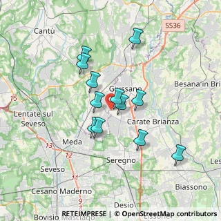 Mappa Via Industria, 20833 Giussano MB, Italia (2.87667)