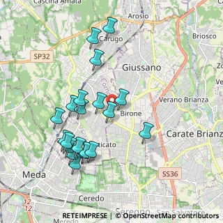 Mappa Via Industria, 20833 Giussano MB, Italia (1.933)
