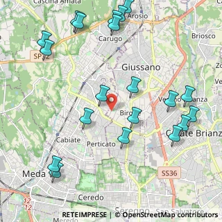 Mappa Via Industria, 20833 Giussano MB, Italia (2.592)