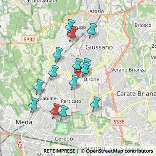 Mappa Via Industria, 20833 Giussano MB, Italia (1.73214)