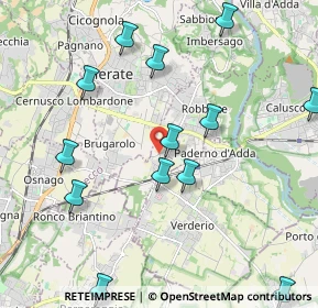 Mappa Via Novarino, 23899 Robbiate LC, Italia (2.525)