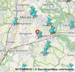 Mappa Via Novarino, 23899 Robbiate LC, Italia (2.81375)