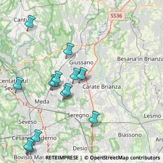 Mappa Via Giovanni Pascoli, 20833 Giussano MB, Italia (4.755)