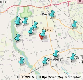 Mappa Via 11 Febbraio, 36056 Tezze sul Brenta VI, Italia (4.42385)