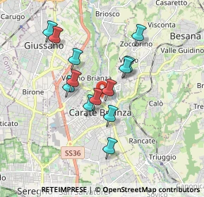 Mappa Via Milite Ignoto, 20841 Carate Brianza MB, Italia (1.49615)