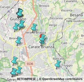 Mappa Via Milite Ignoto, 20841 Carate Brianza MB, Italia (2.65875)