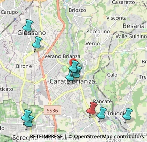 Mappa Via Milite Ignoto, 20841 Carate Brianza MB, Italia (2.26182)