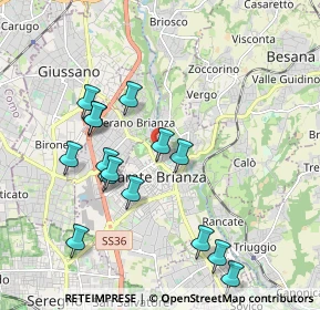Mappa Via Milite Ignoto, 20841 Carate Brianza MB, Italia (1.95267)