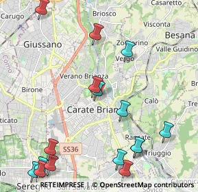 Mappa Via Milite Ignoto, 20841 Carate Brianza MB, Italia (2.73813)