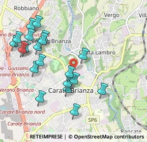 Mappa Via Milite Ignoto, 20841 Carate Brianza MB, Italia (1.0845)