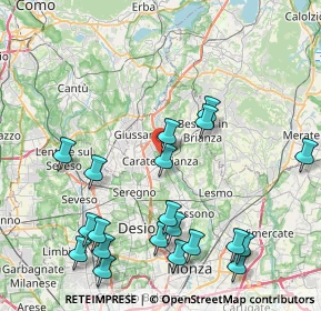 Mappa Via Milite Ignoto, 20841 Carate Brianza MB, Italia (9.7005)