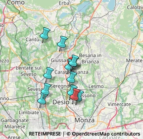 Mappa Via Milite Ignoto, 20841 Carate Brianza MB, Italia (5.56917)