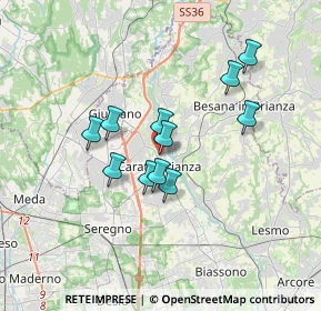 Mappa Via Milite Ignoto, 20841 Carate Brianza MB, Italia (2.73545)