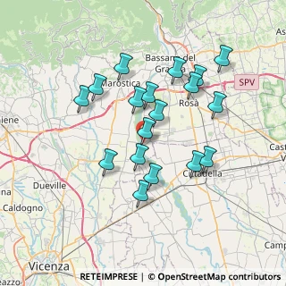 Mappa Strada della Barca, 36056 Tezze sul Brenta VI, Italia (6.52722)