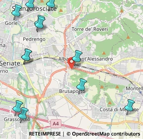 Mappa Via Colle del Moro, 24061 Albano Sant'Alessandro BG, Italia (2.95)