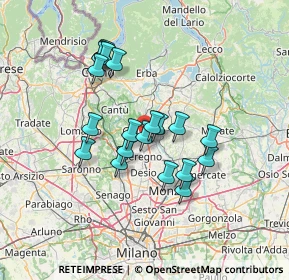 Mappa Via Giovanni Pascoli, 20833 Verano Brianza MB, Italia (11.563)