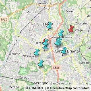 Mappa Via Giovanni Pascoli, 20833 Verano Brianza MB, Italia (1.36909)