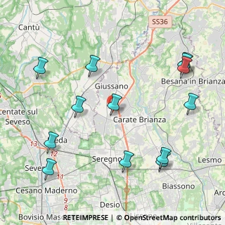 Mappa Via Giovanni Pascoli, 20833 Verano Brianza MB, Italia (5.02)