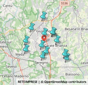 Mappa Via Giovanni Pascoli, 20833 Verano Brianza MB, Italia (2.85538)