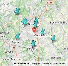 Mappa Via Giovanni Pascoli, 20833 Verano Brianza MB, Italia (3.21083)
